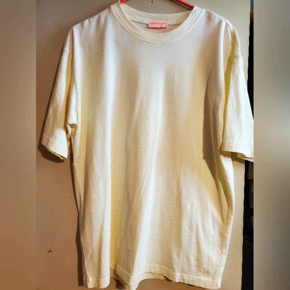 Warren Webber  Graphic T-shirt Men Medium Oversized Cream Color (C38)**